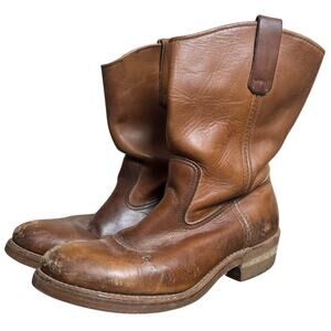 Redwing Made In USA Western Boots Brown Leather 8.5D